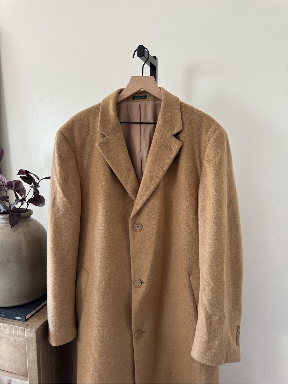 Lauren Ralph Lauren Camel Tan Wool Blend Trench Coat